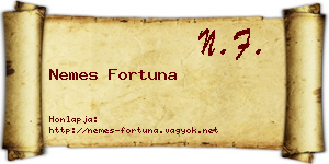 Nemes Fortuna névjegykártya