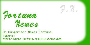 fortuna nemes business card